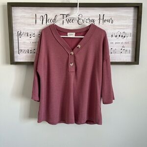 ANDREE BY UNIT Mauve Button-Down Shirt